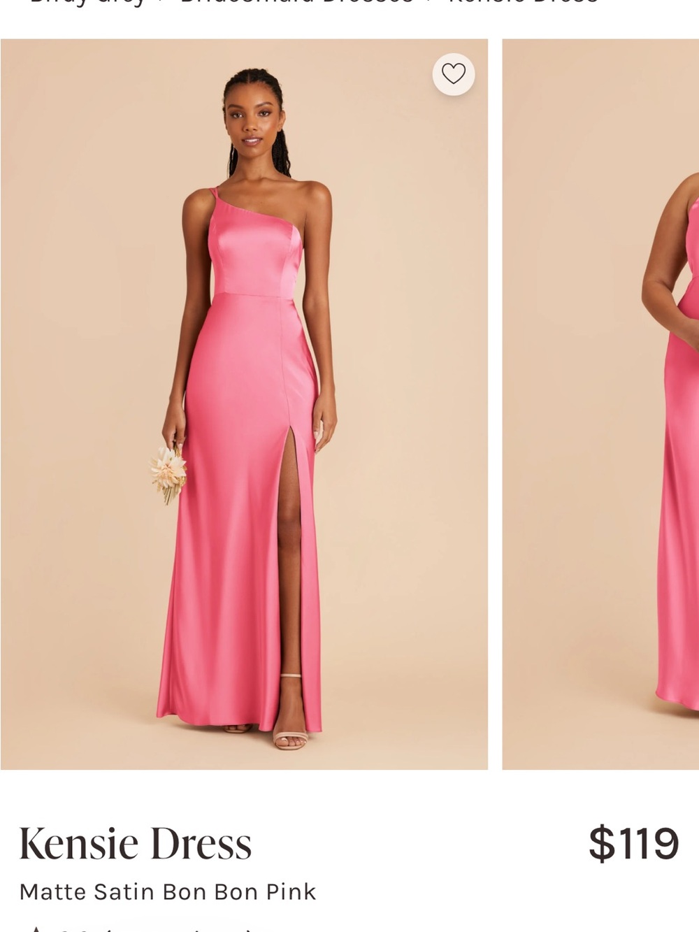 Birdy Grey Kensie Bon Bon Pink One-Shoulder Dress - NWT!